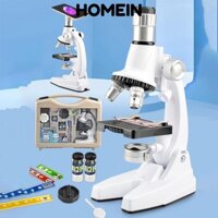 Kính hiển vi trẻ em HOMEIN, Bộ dụng cụ thí nghiệm Kính hiển vi khoa học phóng đại, Dễ sử dụng 1200X HD Chiếu sáng bỏ túi Kính hiển vi Đồ chơi Quà tặng