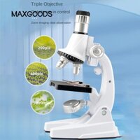 Kính hiển vi trẻ em MAXGOODS, Bộ thí nghiệm Kính hiển vi khoa học 1200X, Kính hiển vi bỏ túi phóng đại ánh sáng HD dễ sử dụng Thí nghiệm khoa học trẻ em