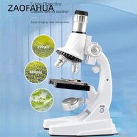 Kính hiển vi trẻ em ZAOFAHUA, Bộ dụng cụ thí nghiệm Kính hiển vi khoa học phóng đại, Dễ sử dụng 1200X HD Đèn chiếu sáng bỏ túi Quà tặng đồ chơi kính hiển vi