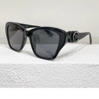 Kính Hiệu Mắt Mèo Chữ X Đính Đá Đen Trắng Hot Mới 2022 KÍNH RÂM NAM NỮ CAO CẤP CHỐNG UV400 HOT TREND Màu Đen