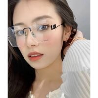 Kính không viền. Gọng kính khoan bản lớn siêu hot tiktok C52 Jolie eyewear