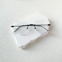 Kính không viền,kính không gọng càng kim loại dáng bầu 31765