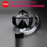 Kính lặn biển cường lực cùng ống thở ngăn nước POPO góc nhìn 180 cản tia UV, hạn chế sương mờ