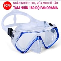 Kính lặn biển góc nhìn 180 độ POPO 1526 mắt kính cường lực an toàn chống va đập