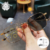 kính lão đa tròng đổi màu khi ra nắng Có thể nhìn gần và xa nam nữ +1.0 +1.5 +2.0 +2.5 +3.0 +4.0 Kính Viễn Thị Cao Cấp Ống kính chuyển sang màu xám