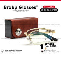 Kính lão đọc sách gấp gọn cao cấp nam nữ Braby Glasses viễn thị cho người lớn tuổi sẵn độ chất liệu thép chống rỉ KL11