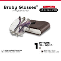 Kính lão đọc sách gấp gọn cao cấp nam nữ Braby Glasses viễn thị cho người lớn tuổi sẵn độ kim loại chống rỉ KL05