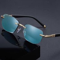 Kính lão đọc sách không viền mặt xanh kiểu dáng đẹp A13