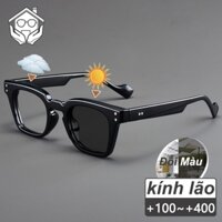 kính lão gọng kính cận đổi màu khi ra nắng nam nữ  +1.0 +1.5 + 2.0 +2.5 +3.0 +3.5 +4.0 Ống kính chuyển sang màu xám chống tia uv