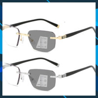 Kính Lão Thị - Đa Tròng Đổi Màu Tròng Không Viền Cao Cấp - Mã ĐT05 + Tặng Hộp