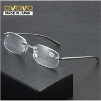 Kính lão thị gọng khoan titan nam nữ kính viễn thị trong sáng Nhật bản KVN991UNIQUI