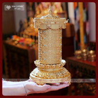 Kinh Luân Điện Siêu Biến Chú Microfilm [Kim Cương Hỷ Lạc] - Đồng Mạ Vàng Cao Cấp 28Cm Bảo Hành 1 Năm