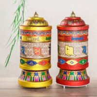 Kinh Luân, Kinh Luân Điện, Kinh Luân Điện Có Nhạc Tiếng Phạn, Kinh Luân Xoay Điện Họa Tiết Om Mani Padme Hum