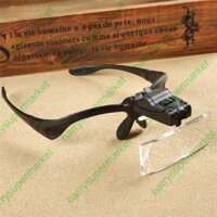Kính lúp 100X đeo đầu có đèn LED cho người cao tuổi Trang sức đọc sách Kính lúp cổ với 5 chiếc Kính