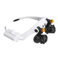 Kính lúp 3 / 4 / 5 / 6 / 7 / 10 / 15X Kính 6 ống kính Kính lúp kính mắt có đèn Led Băng đô Kính lúp Led