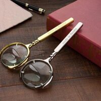 Kính Lúp Cầm Tay 8x - Thấu Kính Acrylic, Gọng Kim Loại - Quan Sát Sắc Nét, Đa Năng