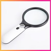 Kính lúp cầm tay có đèn led siêu sáng độ phóng đại 45X kính lúp  đa năng KL09