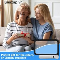Kính lúp cầm tay LUNAZAP, 72 đèn LED Kính lúp chiếu sáng, Báo phóng đại gấp có độ rõ nét cao vuông lớn 5X đa chức năng