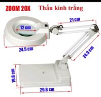 Kính lúp để bàn LT-86C 20X đèn LED thấu kính trắng - Optical