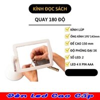 Kính lúp đèn Led đọc sách quay 180 độ .