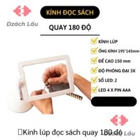 Kính lúp đèn Led đọc sách quay 180 độ