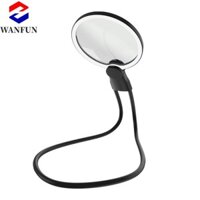 Kính lúp đeo cổ 3X RADIANTEDGE, Kính lúp đọc sách 24 đèn LED có thể sạc lại, Đèn chiếu sáng có thể điều chỉnh nguồn USB-C cầm tay rảnh tay Sửa chữa máy may