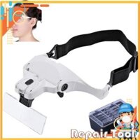 Kính lúp đeo mắt đọc sách sửa chữa zoom x1 x1.5 x2 x2.5 x3.5 - 9892B1