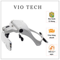 Kính lúp đeo mắt sửa chữa,đọc sách báo, soi vật mẫu có đèn độ phóng đại từ 1x-23x siêu rõ nét