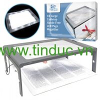 Kính lúp đọc sách toàn trang cao cấp MagniPros 300PSL (3X, có đèn led, khung đỡ) (Hãng MagniPros- Mỹ)