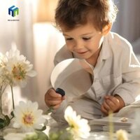 Kính lúp HEALMEYOU 3X / 10X, Kính lúp treo cổ lớn rảnh tay, Kính lúp đọc sách màu đen bền tiện lợi Quà tặng cho người cao tuổi