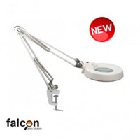 Kính lúp kẹp bàn có đèn Falcon KM-3520, độ phóng đại 3x-5x, thấu kính ø127mm, đèn huỳnh quang 20W