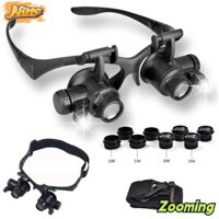 Kính lúp LED ZOOMING 10 / 15 / 20 / 25X Ống kính Acrylic Quan sát thực tế Kính hiển vi Jeweler