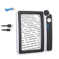 Kính lúp lớn 4X có đèn để đọc sách, Kính lúp có đèn với 10 kính lúp cầm tay có thể gập lại LED dành cho người cao tuổi