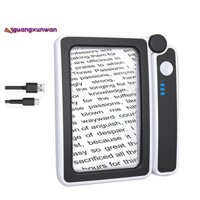 Kính lúp lớn 4X có đèn để đọc sách, Kính lúp có đèn với 10 kính lúp cầm tay có thể gập lại LED dành cho người cao tuổi
