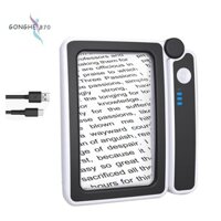 Kính lúp lớn 4X có đèn để đọc sách, Kính lúp có đèn với 10 kính lúp cầm tay có thể gập lại LED dành cho người cao tuổi