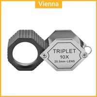 Kính lúp Mini kim loại lục giác 10X Kính lúp Mini kính lúp 20,5mm