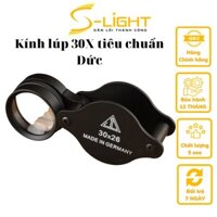 Kính lúp phóng đại 30X móc khóa tiêu chuẩn Đức làm từ kim loại chất lượng cao, chắc chắn
