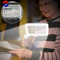 Kính lúp RADIANTEDGE có đèn, Kính lúp trang lớn có thể sạc lại 4X, Công tắc cảm ứng cầm tay dành cho người cao tuổi Đọc sách 10 đèn LED nhẹ