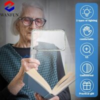 Kính lúp RADIANTEDGE, Kính lúp cầm tay được chiếu sáng độ rõ nét cao, Đèn LED 72 vuông lớn đa chức năng Đọc sách