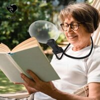 Kính lúp SJJL 3X / 10X, Kính lúp treo cổ lớn rảnh tay, Kính lúp đọc sách màu đen di động Làm việc chi tiết