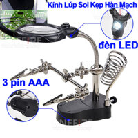 Kính Lúp Soi Kẹp Hàn Mạch Điện Tử Có Đèn Led Và Cáp Sạc Loại Tốt Nhất Máy khò nhiệt mỏ hàn thiếc máy hàn mini