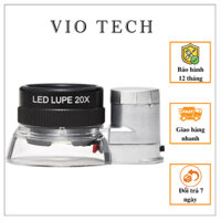 Kính lúp soi vết nứt, tranh ảnh nghệ thuận cầm tay phóng đại 20X có đèn siêu sáng