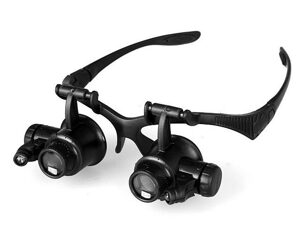 Kính lúp sửa chữa đồng hồ có đèn led 9892GJ