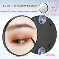 Kính lúp Trang Điểm Gương Hút Tường Tròn Có Thể Treo 5-10-15 Lần Mụn Nhảy Bóp Mụn Loại Bỏ Mụn Đầu Đen Gương Di Động
