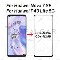 Kính màn hình phía trước cho Huawei Nova 7 SE P40 Lite 5G Ống kính kính kính ngoài + Thay thế keo trong suốt quang học OCA CDY-NX9A CDY-NX9B