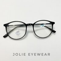 Kính mắt cận nam nữ, gọng giả cận tròn nhựa dẻo Tr90 mẫu mới 22431 chống ánh sáng xanh, UV400 Jolie eyewear