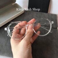 Kính Mắt Chống Ánh Sáng Xanh Dáng Tròn Không Độ - TRONG SUỐT