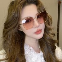 Kính mát chống tia UV cao cấp mới cho người nổi tiếng trên internet Kính râm lái xe màu gradient khung lớn cho người lái