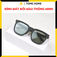 Kính Mát Đổi Màu Nam Nữ Cao Cấp 2023 Với Thiết Kế Trơn Basic Mang Phong Cách Hiện Đại Có Mắt Camera Đổi Màu Chống Tia UV