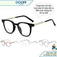 Kính Mắt Gọng Kính Nam Nữ Kiểu Dáng Thời Trang Hàn Quốc Bản Lề Lò Xo Gập Mở Dễ Dàng Mắt Kính Chống Tia UV Mã C115 (8344)